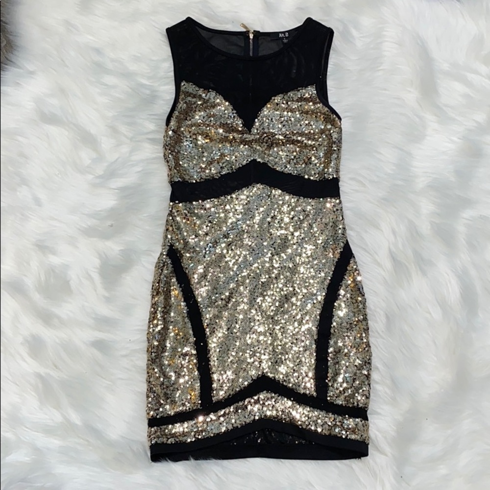 Gold Sequin Dress